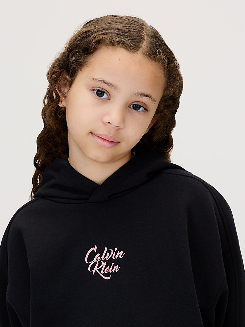 Calvin Klein Siyah Renkli Kız Çocuk Logo Graphic Sweatshirt