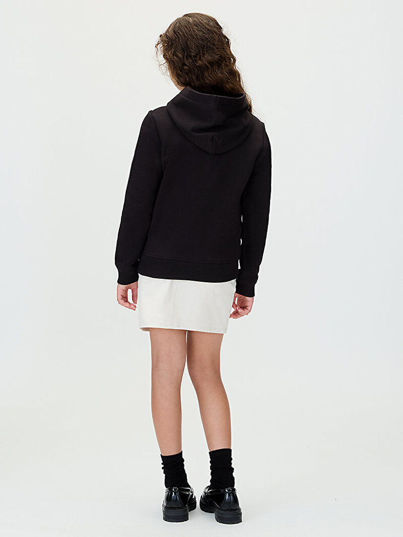 Calvin Klein Siyah Renkli Çocuk Unisex Small Monogram Hoodie