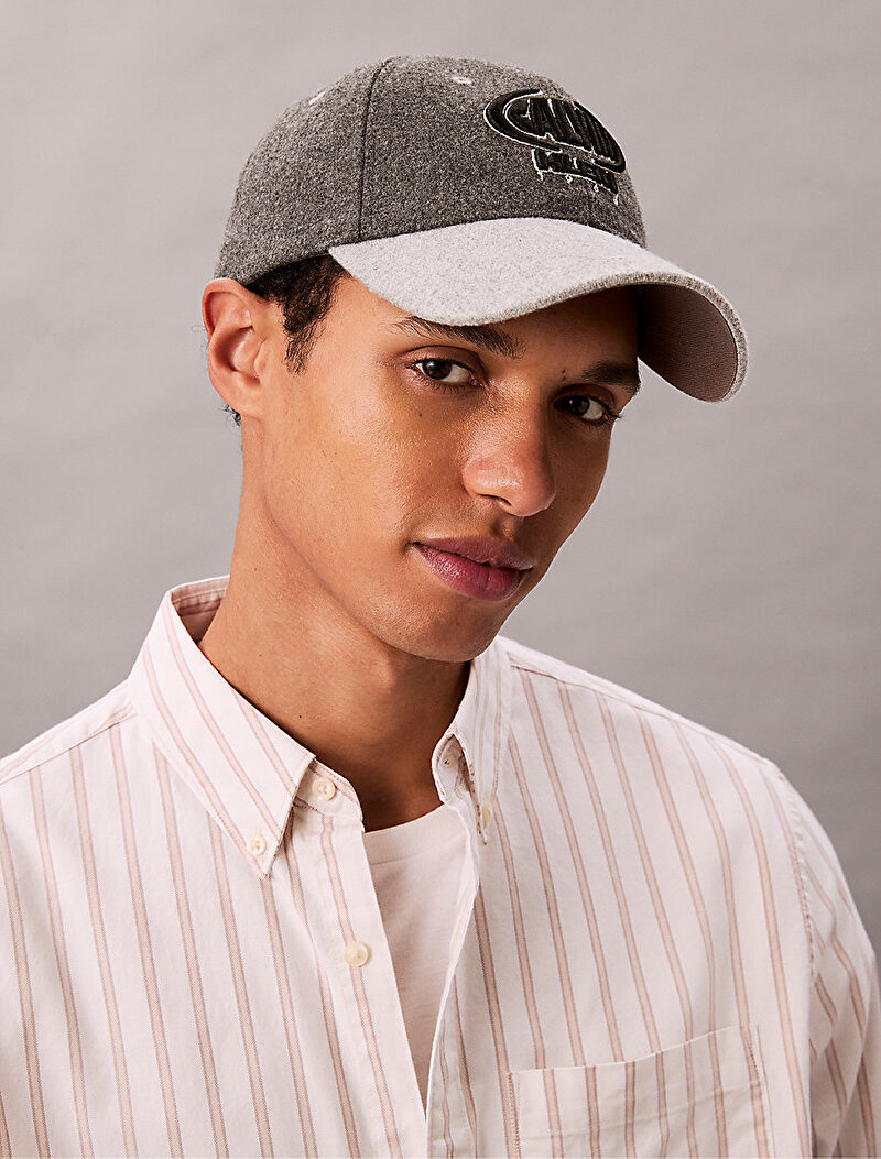 Calvin Klein Gri Renkli Erkek Seasonal Calvin Şapka