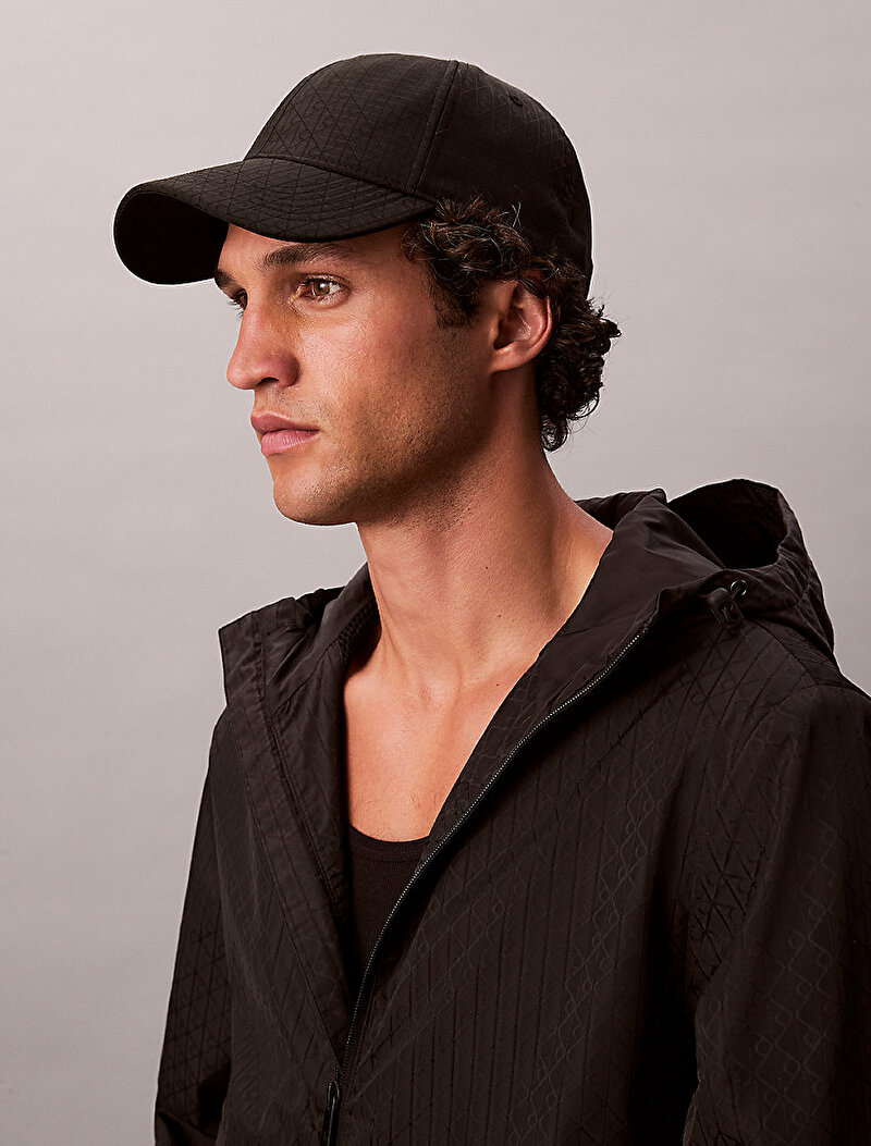 Calvin Klein Siyah Renkli Erkek Emblem Ribstop Şapka