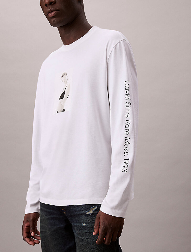 Calvin Klein Beyaz Renkli Erkek Classic Kate T-shirt