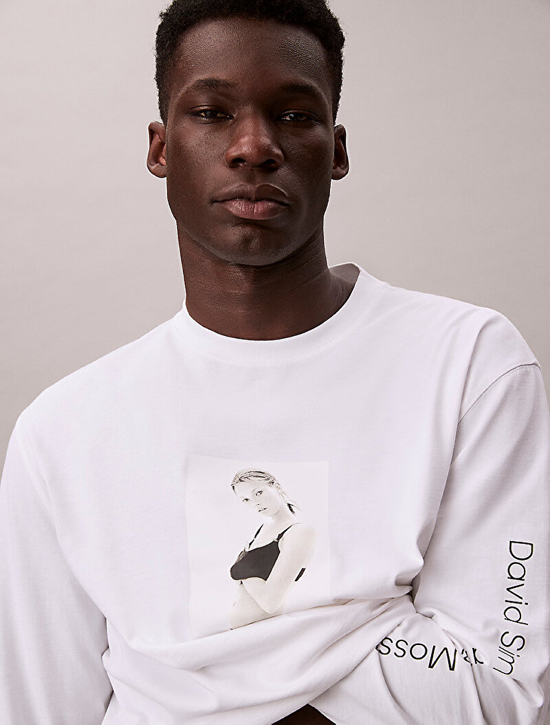 Calvin Klein Beyaz Renkli Erkek Classic Kate T-shirt