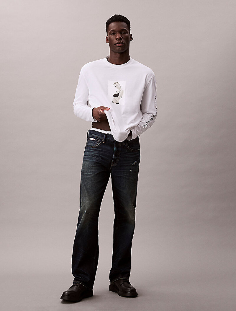 Calvin Klein Beyaz Renkli Erkek Classic Kate T-shirt