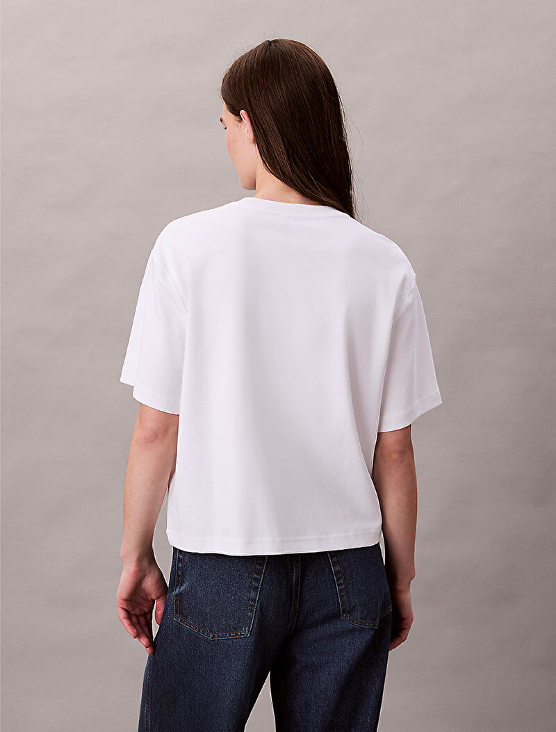 Calvin Klein Beyaz Renkli Kadın T-shirt