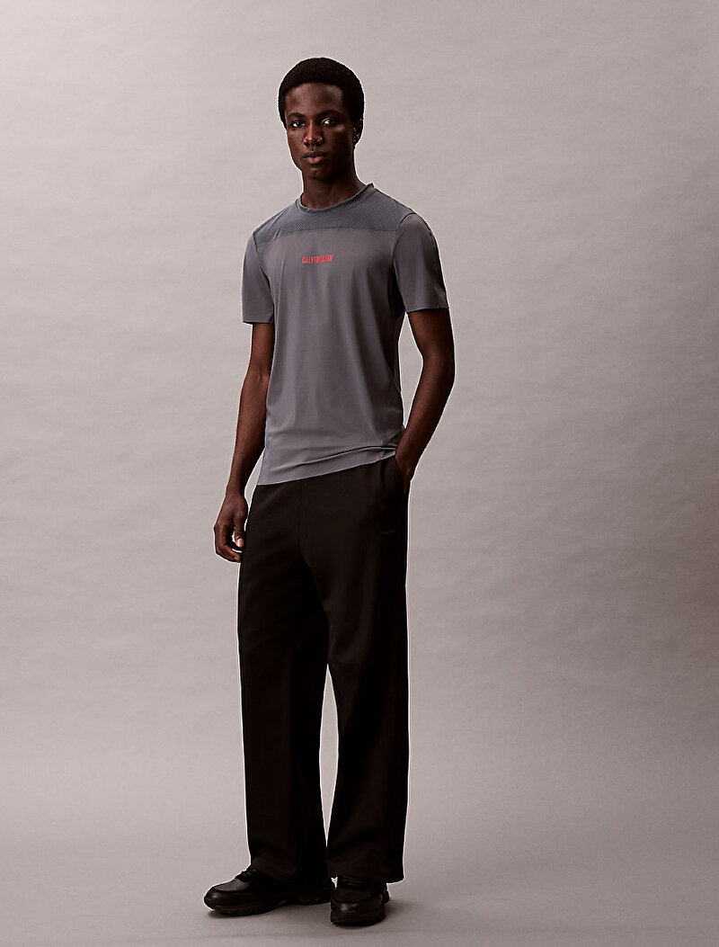 Calvin Klein Gri Renkli Erkek Baselayer T-shirt