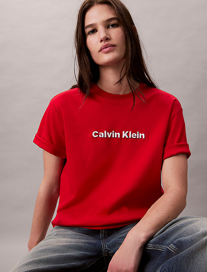 Calvin Klein Kırmızı Renkli Kadın T-shirt