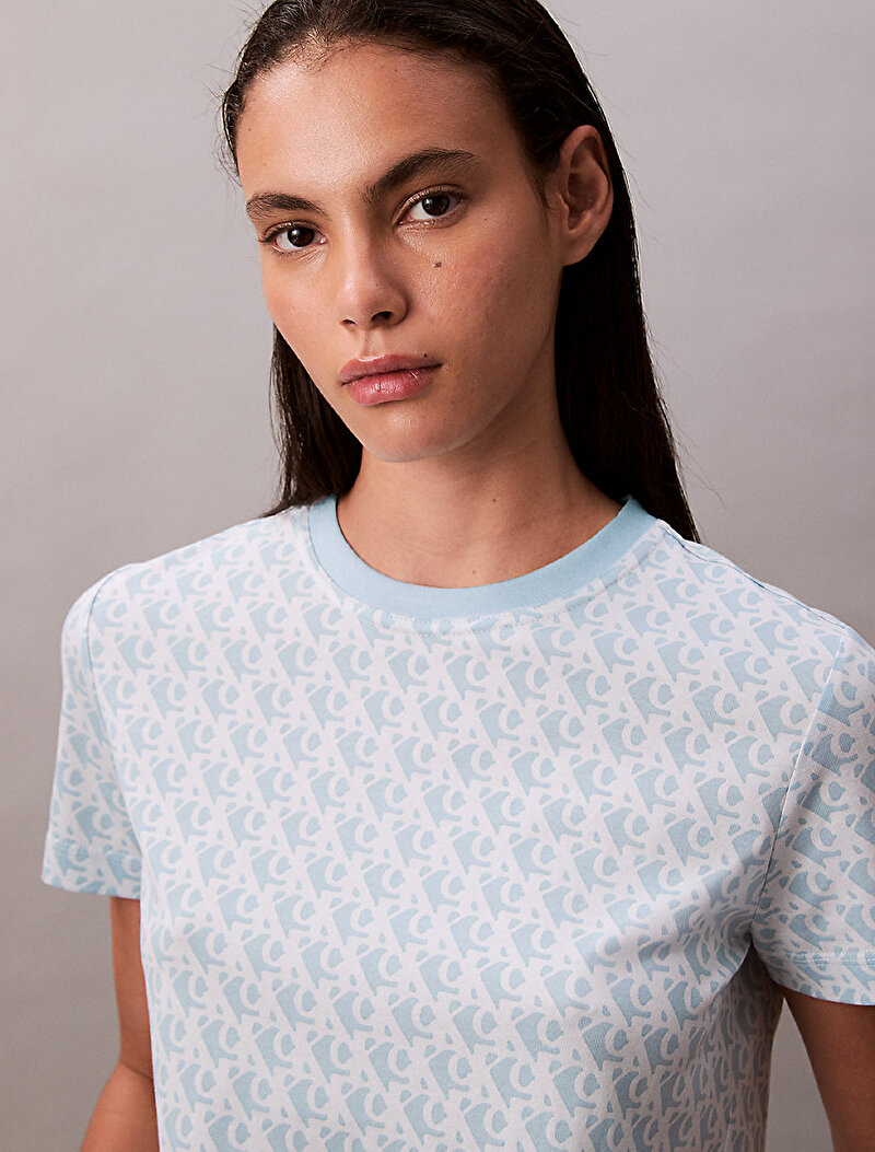 Calvin Klein Mavi Renkli Kadın Classic T-shirt
