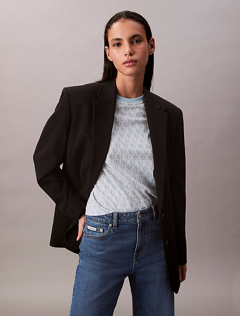 Calvin Klein Mavi Renkli Kadın Classic T-shirt