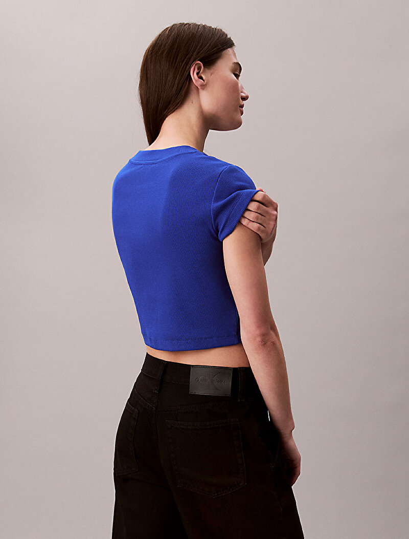 Calvin Klein Mavi Renkli Kadın Monologo Baby T-shirt