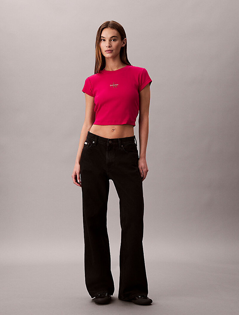 Calvin Klein Pembe Renkli Kadın Monologo Baby T-shirt