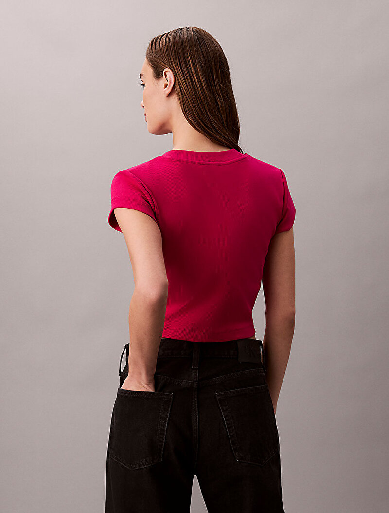 Calvin Klein Pembe Renkli Kadın Monologo Baby T-shirt