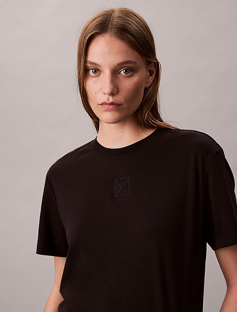 Calvin Klein Siyah Renkli Kadın Supima Jersey T-shirt