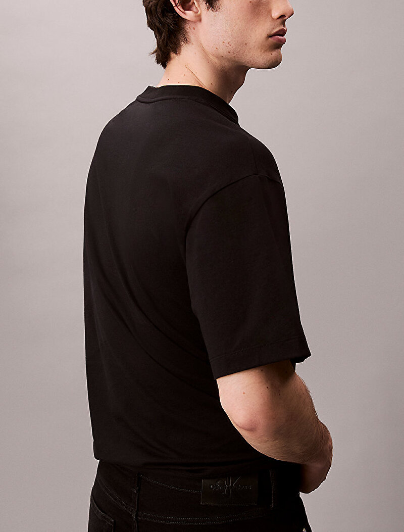 Calvin Klein Siyah Renkli Erkek Standart Logo T-shirt