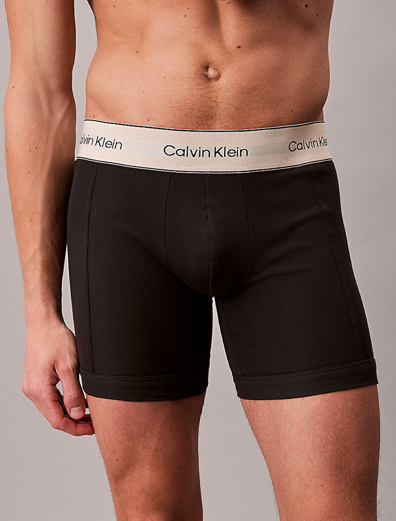 Calvin Klein Siyah Renkli Erkek 3'lü Paket Brief Boxer Seti