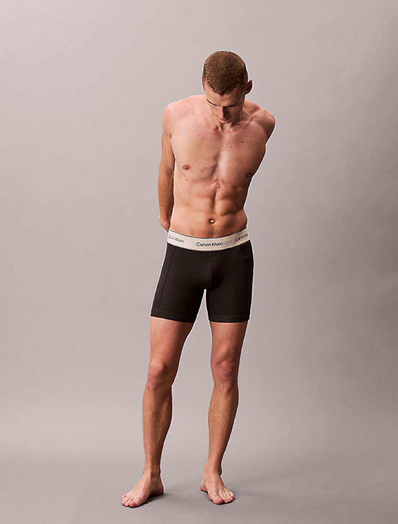 Calvin Klein Siyah Renkli Erkek 3'lü Paket Brief Boxer Seti