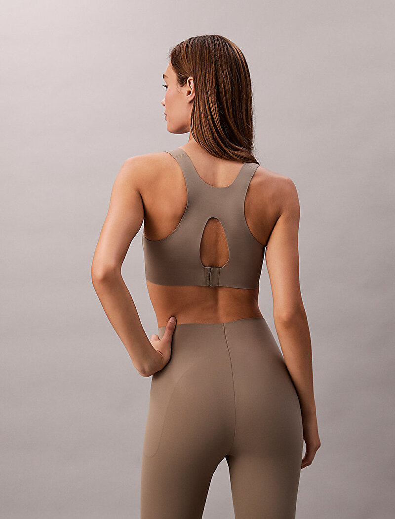 Calvin Klein Bej Renkli Kadın Invisibles High Sporcu Sütyeni