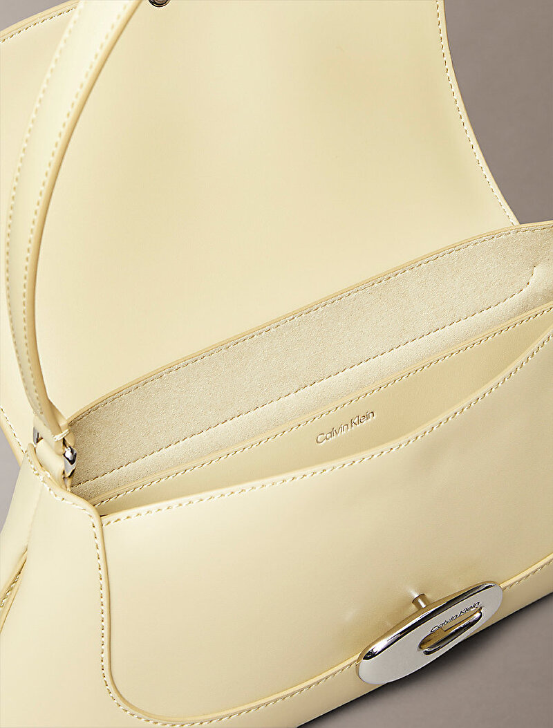 Calvin Klein Sarı Renkli Kadın Hardware Flap Omuz Çantası
