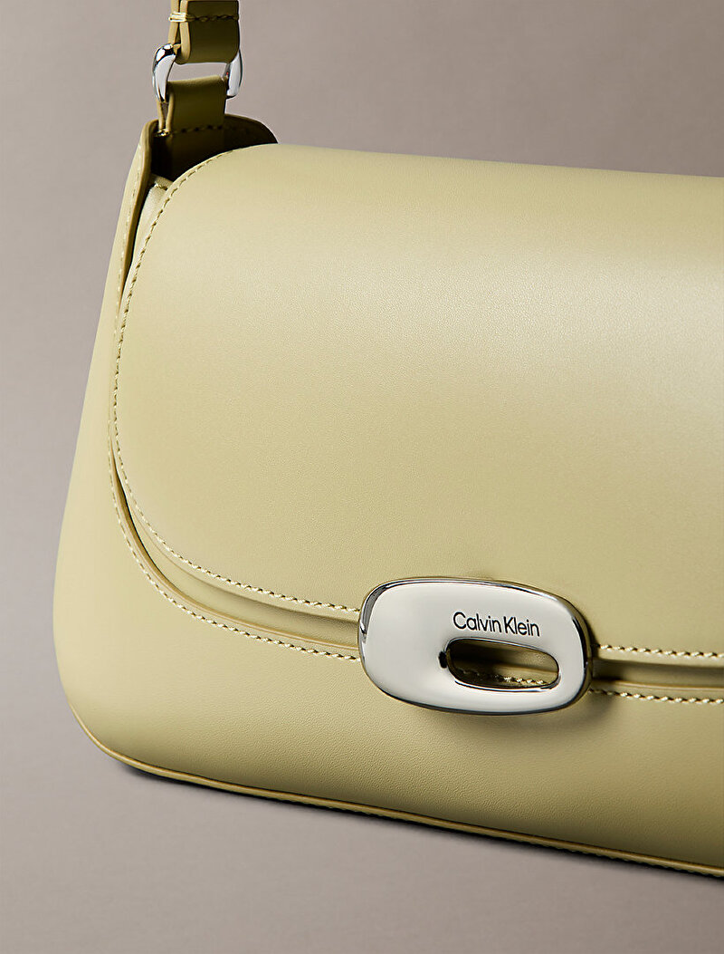 Calvin Klein Sarı Renkli Kadın Hardware Flap Omuz Çantası