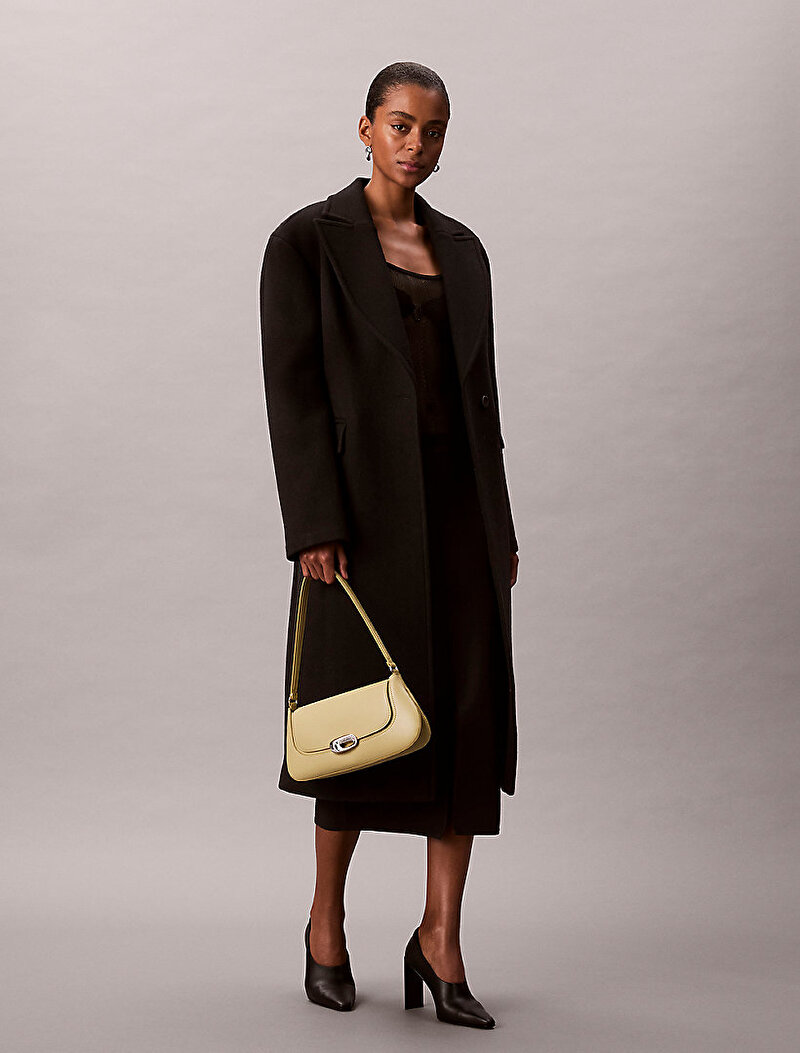 Calvin Klein Sarı Renkli Kadın Hardware Flap Omuz Çantası