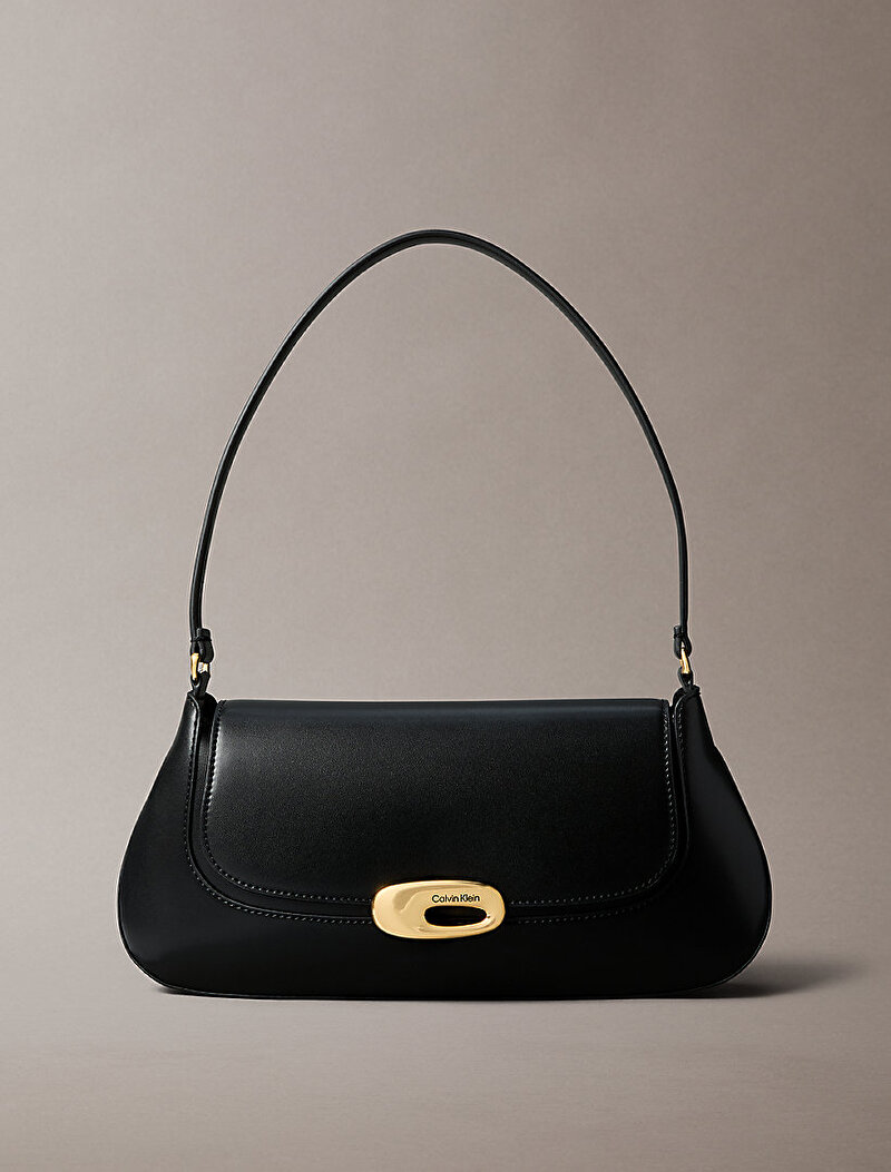 Calvin Klein Siyah Renkli Kadın Hardware Flap Omuz Çantası