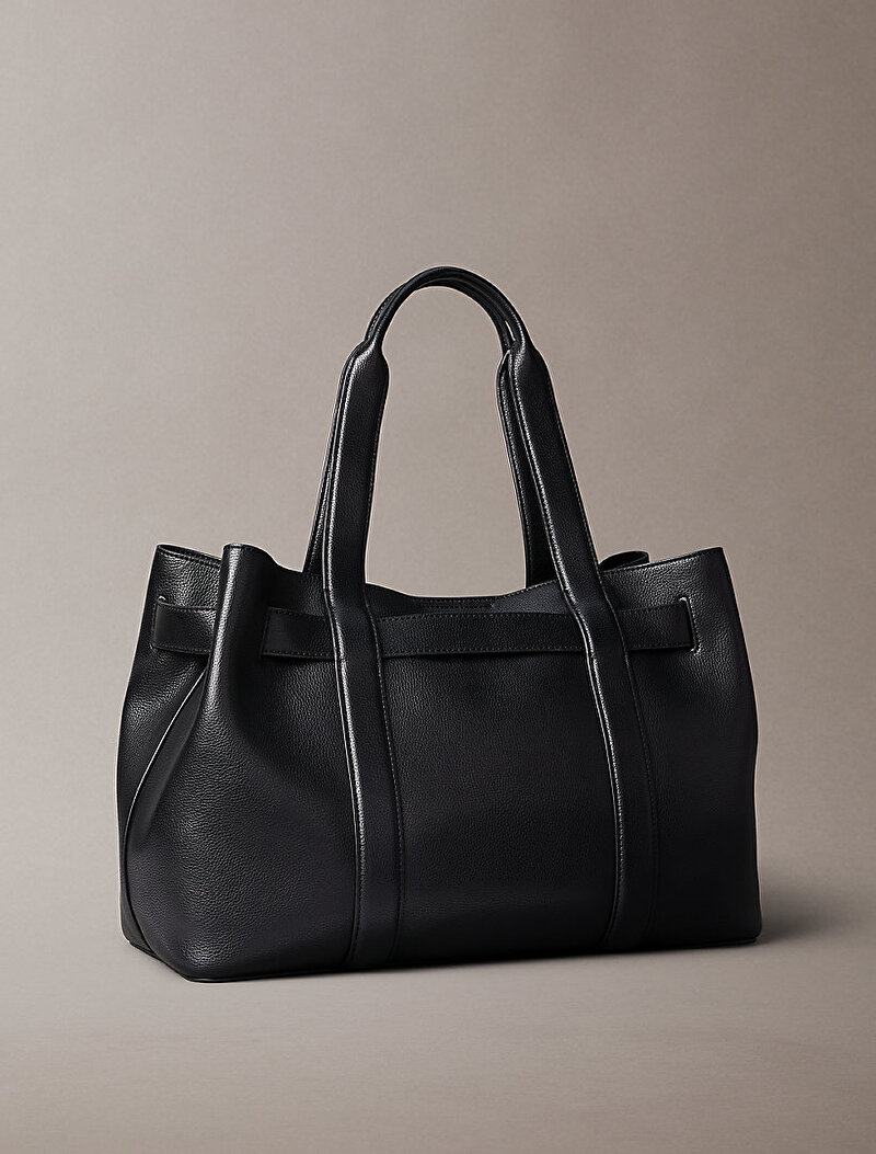 Calvin Klein Siyah Renkli Kadın Buckle Medium Tote Çanta
