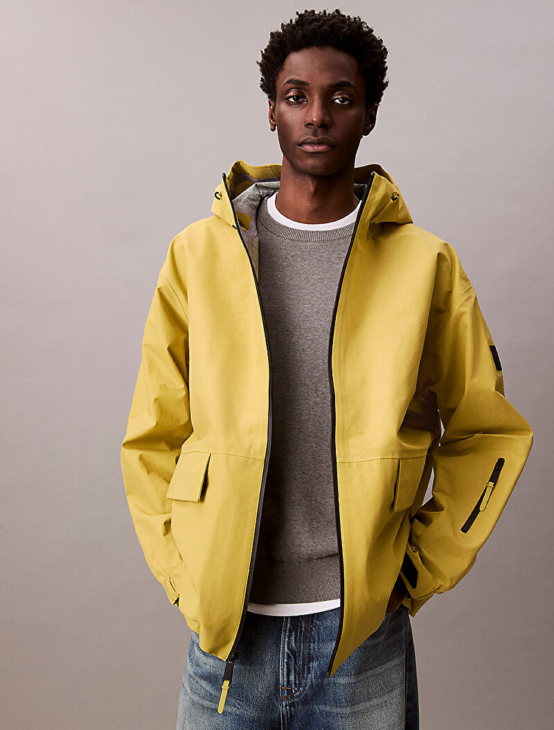 Calvin Klein Sarı Renkli Erkek Naylon Oxford Ceket