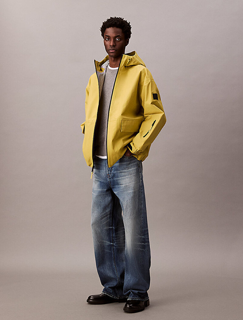 Calvin Klein Sarı Renkli Erkek Naylon Oxford Ceket