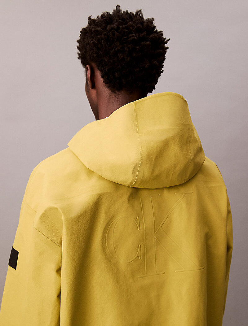 Calvin Klein Sarı Renkli Erkek Naylon Oxford Ceket
