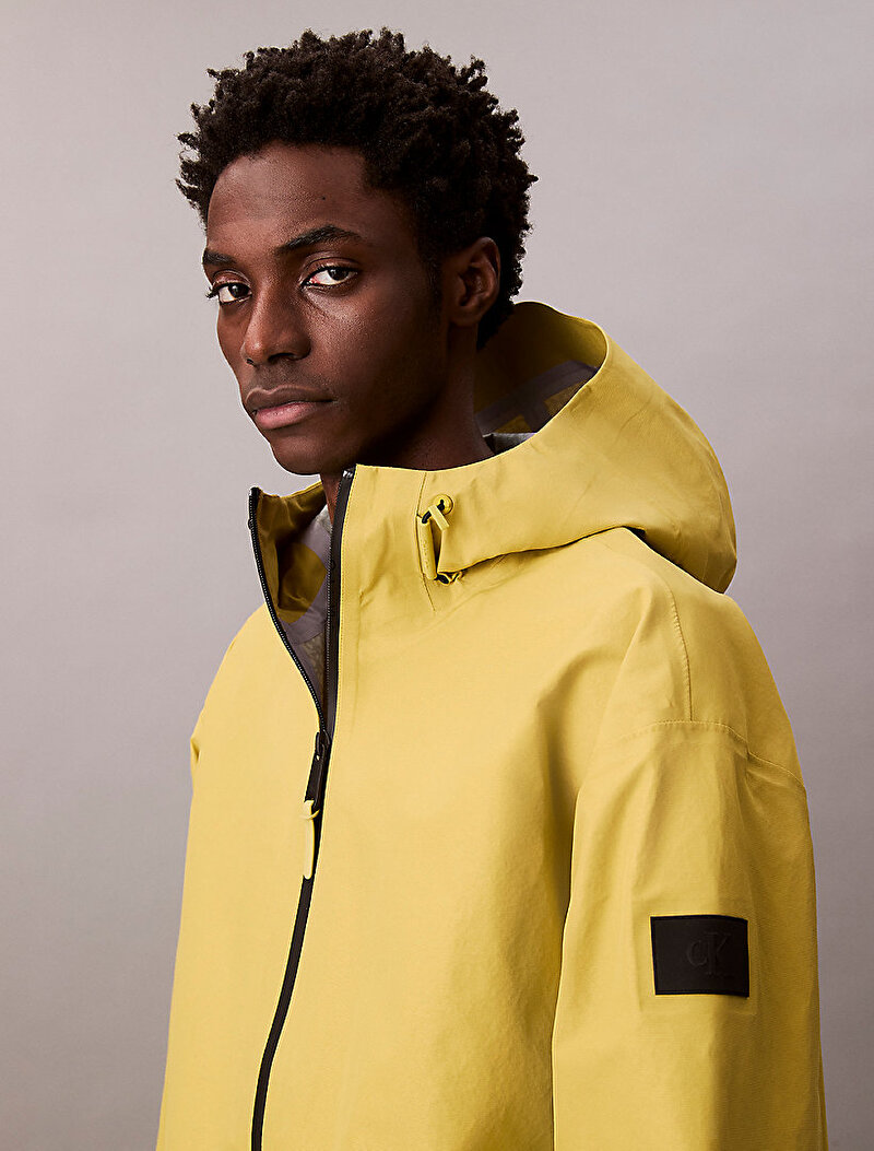 Calvin Klein Sarı Renkli Erkek Naylon Oxford Ceket
