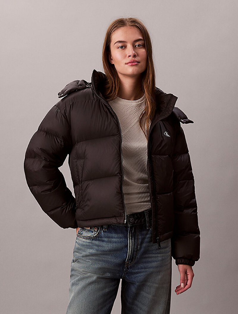 Calvin Klein Siyah Renkli Kadın Essential Midweight Puffer Mont