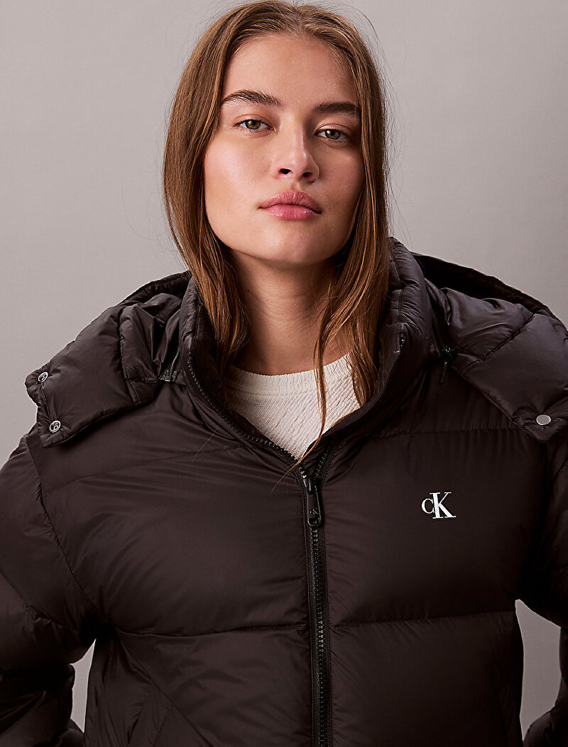 Calvin Klein Siyah Renkli Kadın Essential Midweight Puffer Mont