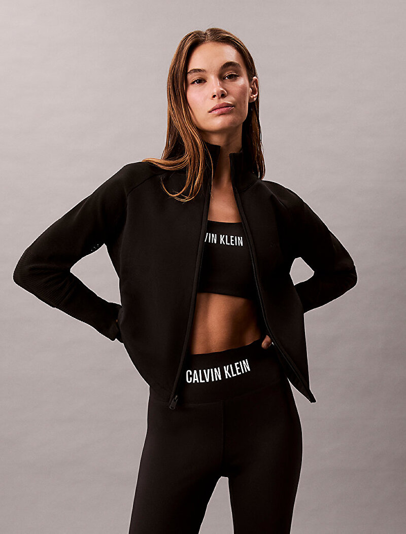 Calvin Klein Siyah Renkli Kadın Tech Hybrid Midlayer Ceket