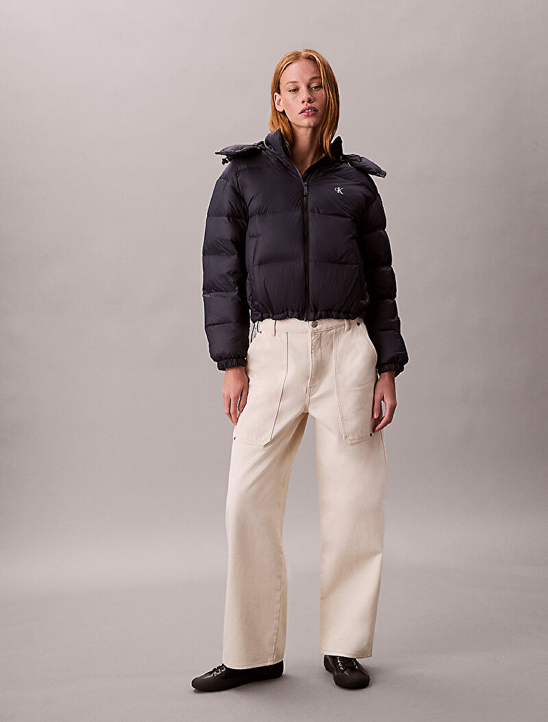 Calvin Klein Lacivert Renkli Kadın Essential Midweight Puffer Mont