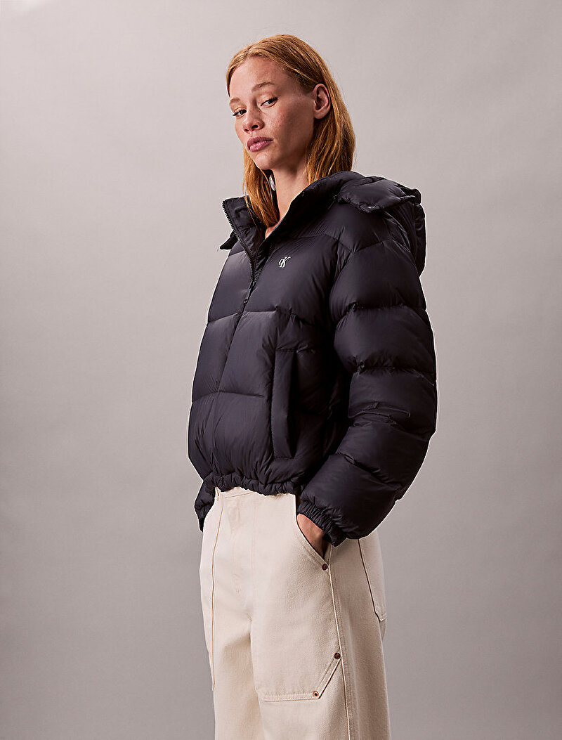 Calvin Klein Lacivert Renkli Kadın Essential Midweight Puffer Mont