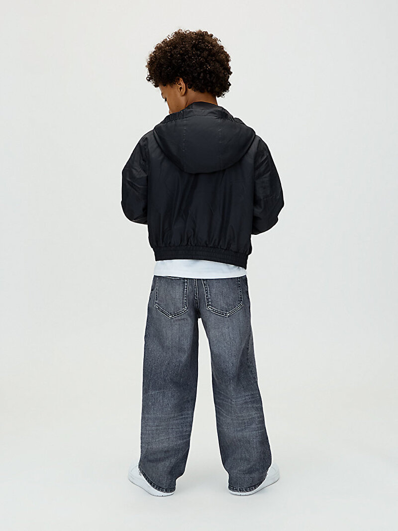 Calvin Klein Siyah Renkli Erkek Çocuk Padded Hooded Harrin Ceket