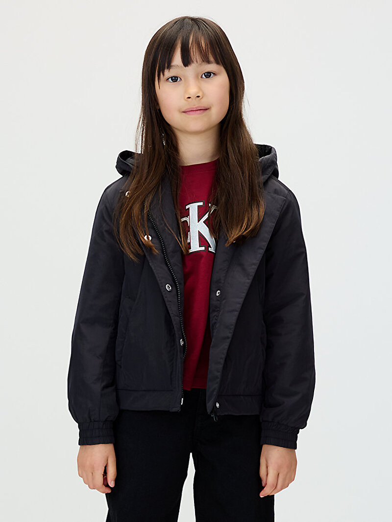 Calvin Klein Siyah Renkli Kız Çocuk Girls Harrington Ceket