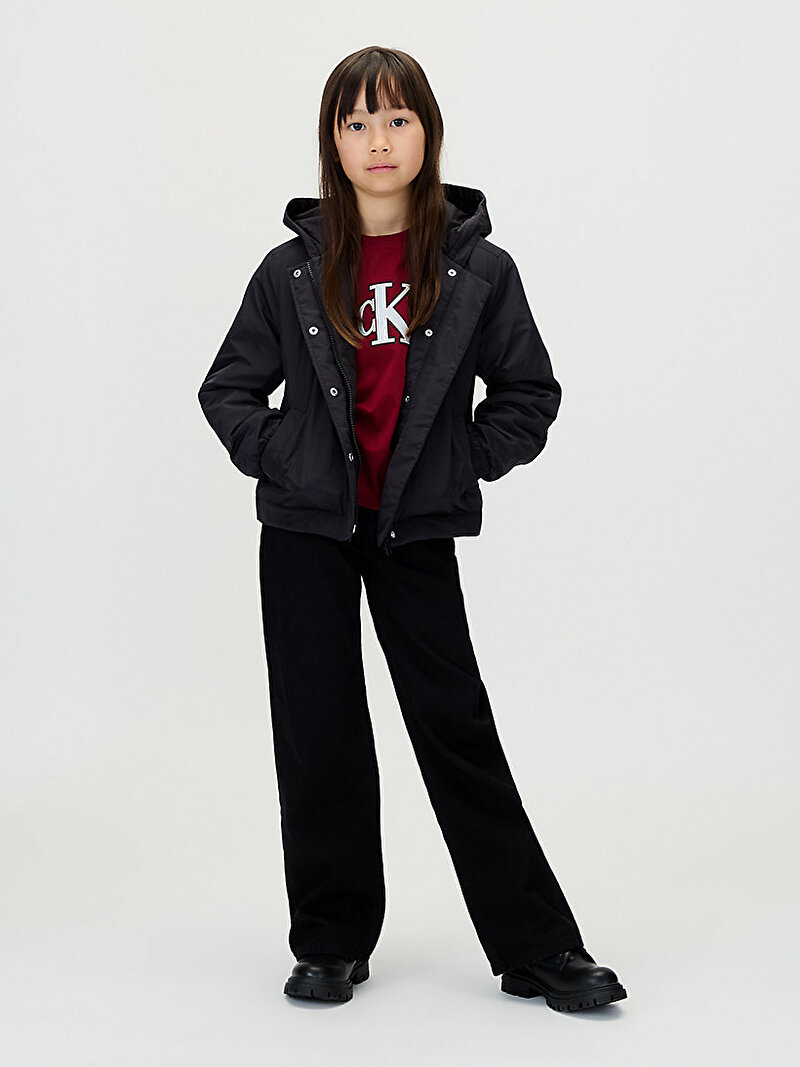 Calvin Klein Siyah Renkli Kız Çocuk Girls Harrington Ceket