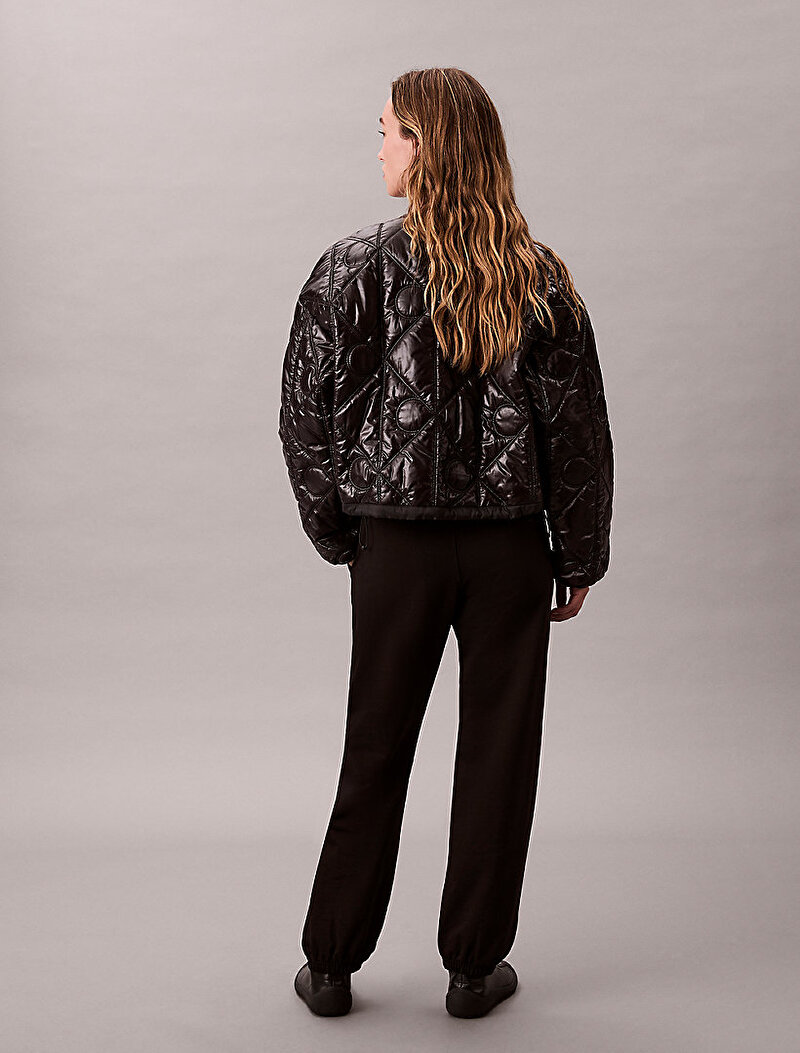 Calvin Klein Siyah Renkli Kadın Premium Terry Emblem Eşofman Altı