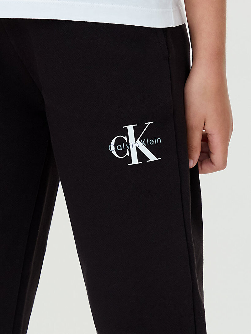 Calvin Klein Siyah Renkli Çocuk Unisex Monogram Logo Eşofman Altı