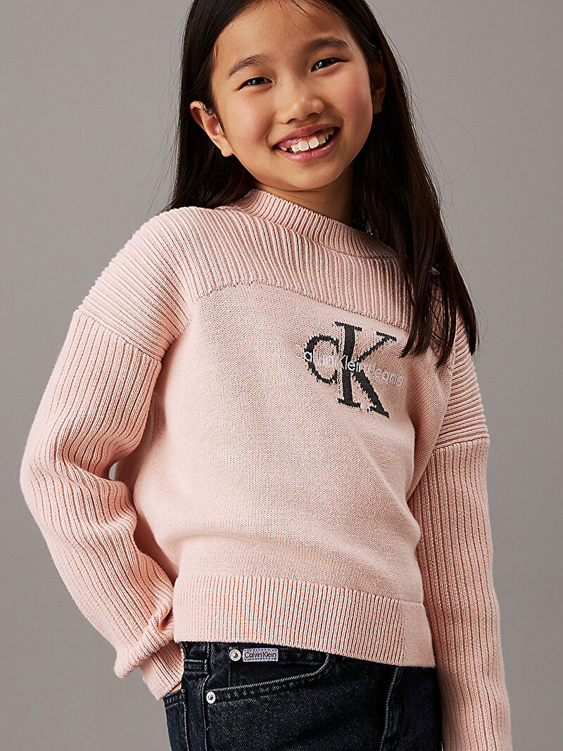 Calvin Klein Mavi Renkli Kız Çocuk Wide Leg Blue Jean Pantolon