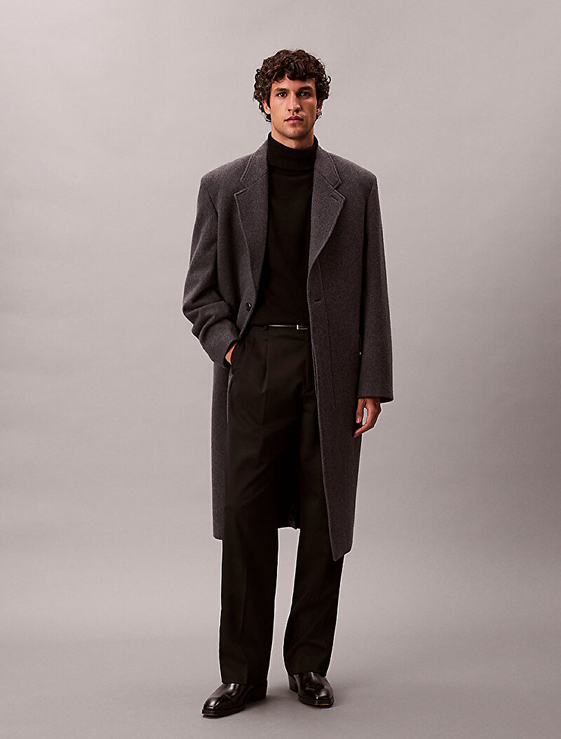 Calvin Klein Siyah Renkli Erkek Merino Kazak