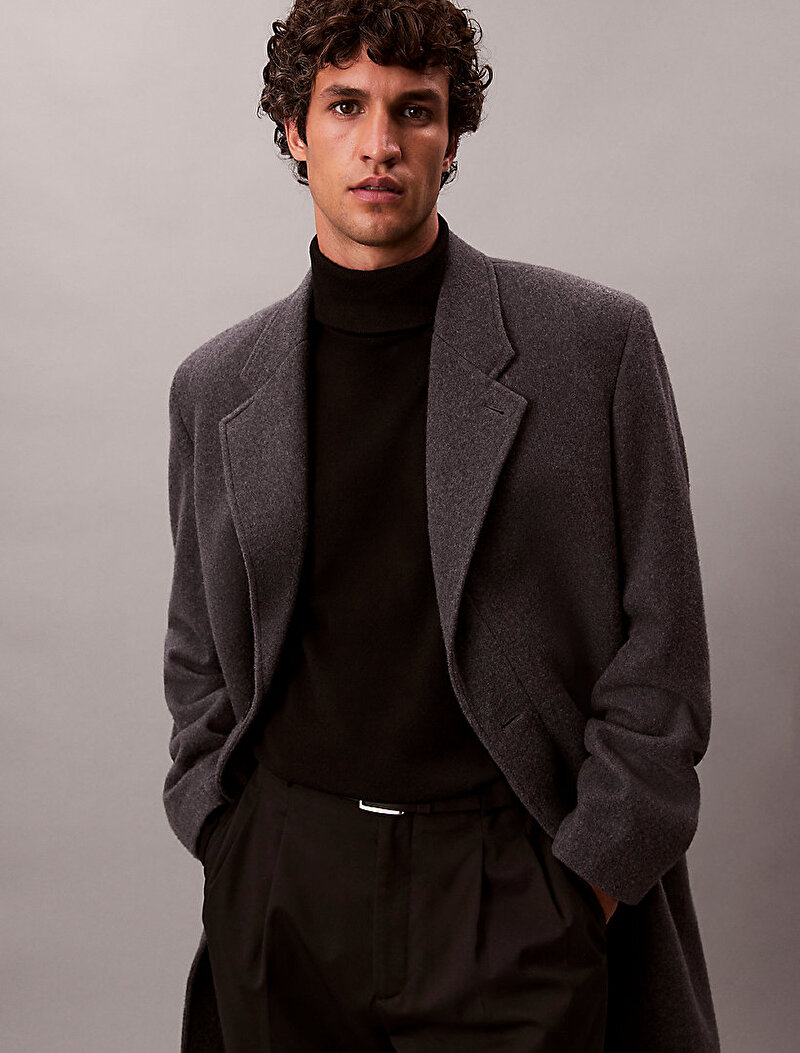 Calvin Klein Siyah Renkli Erkek Merino Kazak