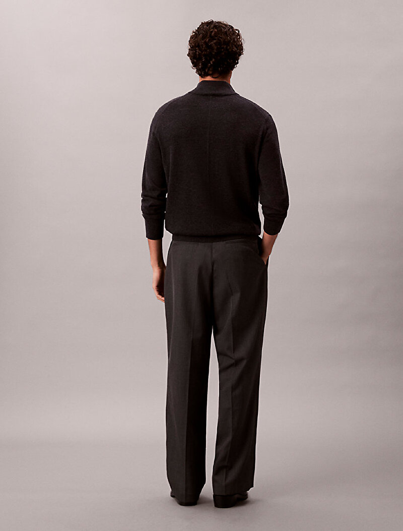 Calvin Klein Siyah Renkli Erkek Merino Kazak