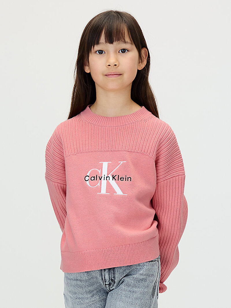 Calvin Klein Pembe Renkli Kız Çocuk Monologo Kazak