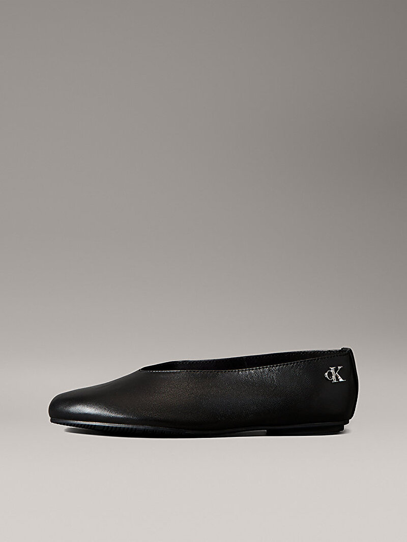 Calvin Klein Siyah Renkli Kadın Round Babet