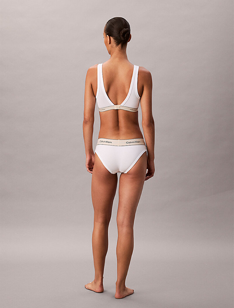 Calvin Klein Beyaz Renkli Kadın Bikini Külot