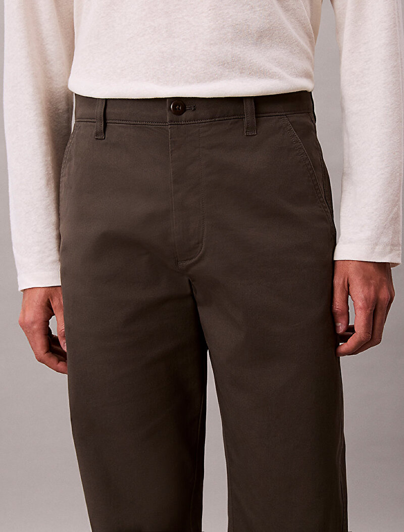 Calvin Klein Kahverengi Renkli Erkek 90s StraightTwill Pantolon
