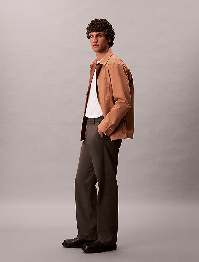 Calvin Klein Kahverengi Renkli Erkek 90s StraightTwill Pantolon