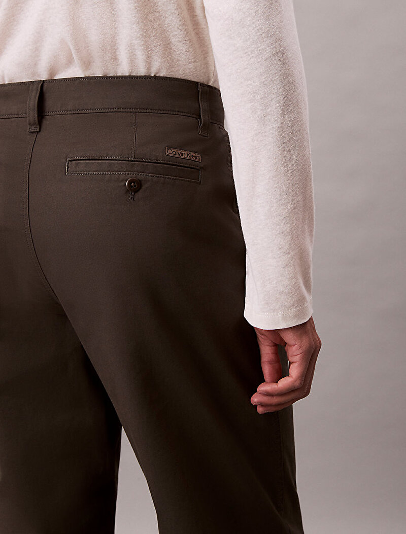 Calvin Klein Kahverengi Renkli Erkek 90s StraightTwill Pantolon