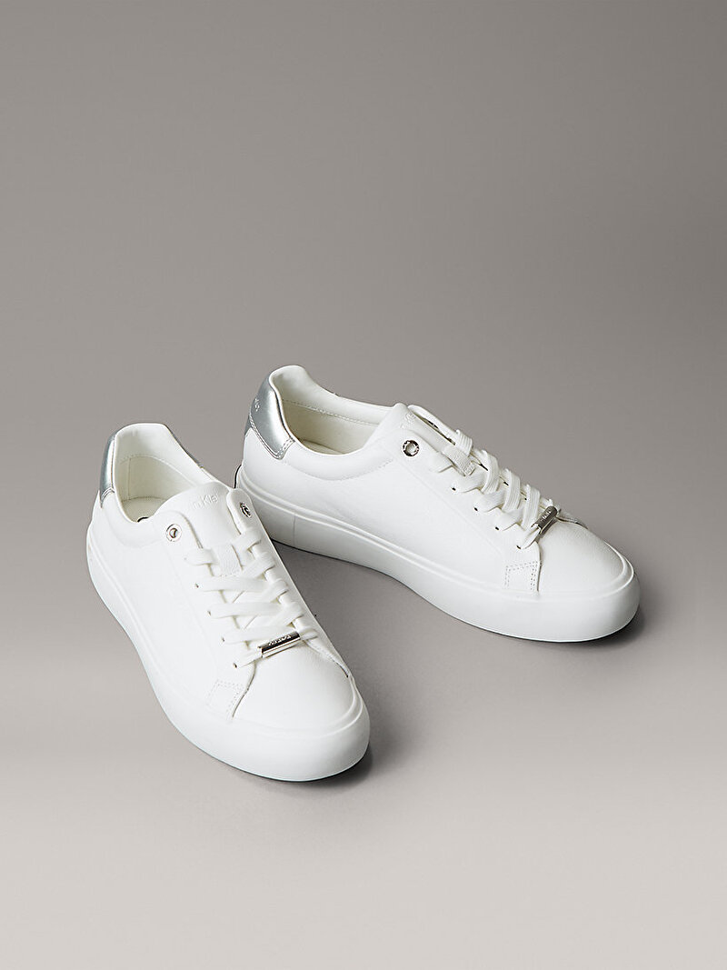Calvin Klein Beyaz Renkli Kadın Lace-up Sneaker